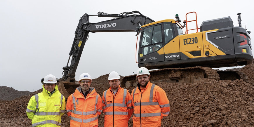 Flying start - First Volvo EC230 Electric in UK powers up airport project